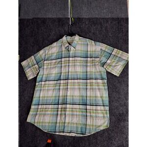 Cody James Plaid Button‎ Up Short Sleeve Casual Shirt Mens 2XL